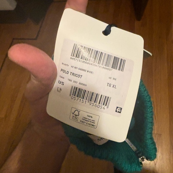 NWT 100% AUTHENTIC MEN MONCLER POLO SWEATER SIZE XL - Picture 2 of 5